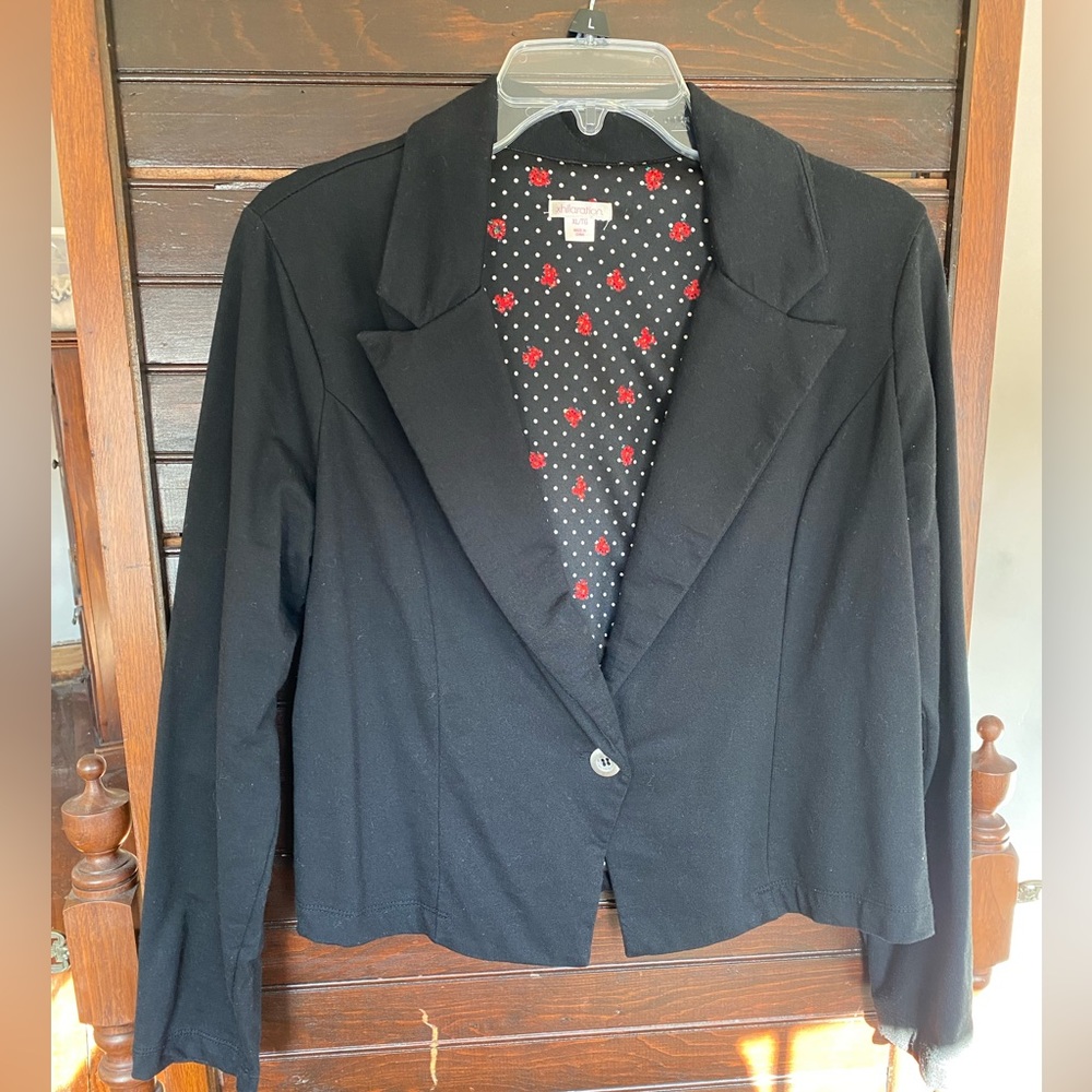 Y2K Blazer with Printed Lining